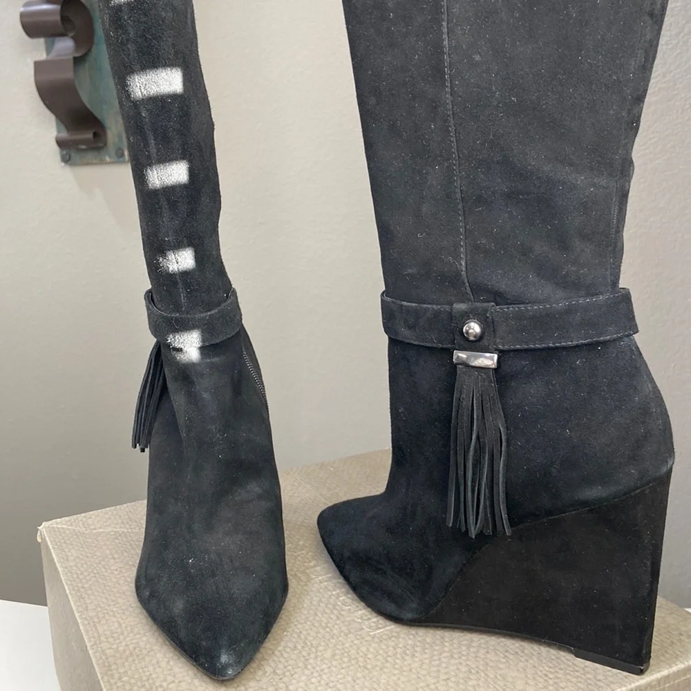 Black Heeled Nine West Boots - Picture 8 of 8